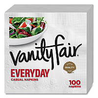 Everyday Casual Napkins, 2-Ply, White, 100/Pack (35501)