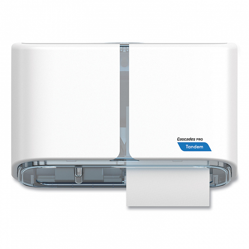 Tandem No Touch High Capacity Bath Tissue Dispenser, 12.5 x 6.6 x 7.2, White (C313)