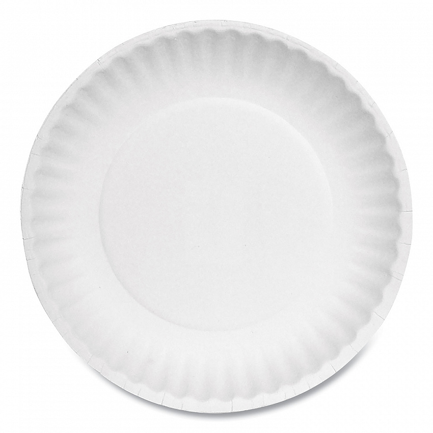 Paper Plates, 6" dia, White, 1,000/Carton (PP6AJKWH)