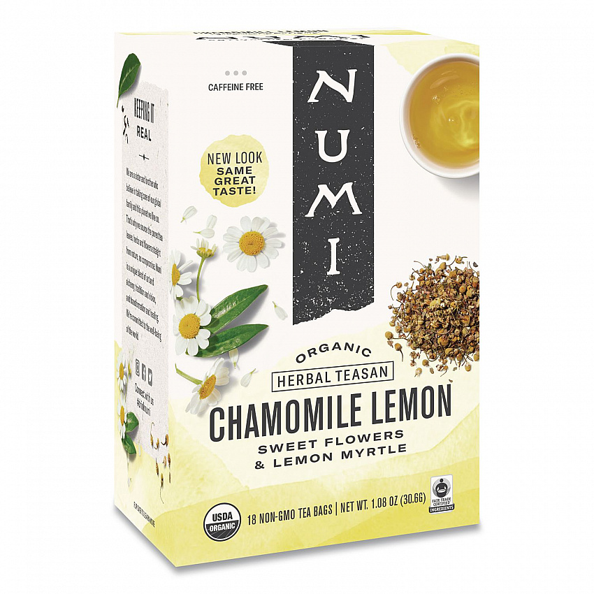 Organic Teas and Teasans, 1.8 oz Filterbag, Chamomile Lemon, 18/Box (10150)