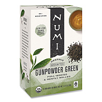 Organic Teas and Teasans, 1.27 oz Filterbag, Gunpowder Green, 18/Box (10109)