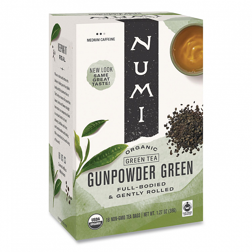 Organic Teas and Teasans, 1.27 oz Filterbag, Gunpowder Green, 18/Box (10109)