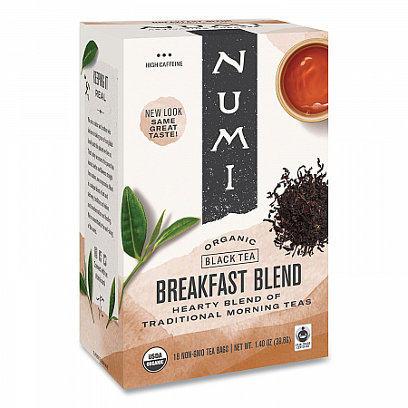Organic Teas and Teasans, 1.4 oz Filterbag, Breakfast Blend, 18/Box (10220)
