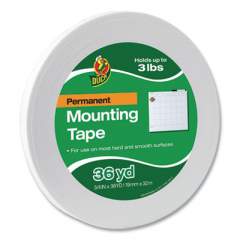 Duck Double-Stick Foam Mounting Tape, Permanent, Holds Up to 2 lbs, 0.75" x 36 yds (1289275)
