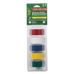 Duck Electrical Tape, 1" Core, 0.75" x 12 ft, Assorted Colors, 5/Pack (280303)