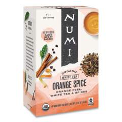 Numi Organic Teas and Teasans, 1.58 oz, White Orange Spice, 16/Box (10240)