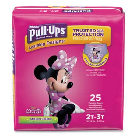 Huggies Pull-Ups Learning Designs Potty Training Pants for Girls, Size 2T-3T, 18 lbs to 34 lbs, 100/Carton (45132)