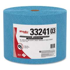 WypAll Oil, Grease and Ink Cloths, Jumbo Roll, 9 3/5 x 13 2/5, Blue, 717/Roll (33241)