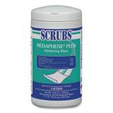 SCRUBS MEDAPHENE Plus Disinfecting Wipes, Citrus, 8 x 7, White, 65/Canister, 6/Carton (96365)