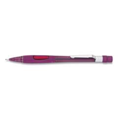 Pentel Quicker Clicker Mechanical Pencil, 0.9 mm, HB (#2.5), Black Lead, Transparent Burgundy Barrel (PD349TB)
