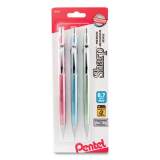 Pentel Sharp Mechanical Pencil, 0.7 mm, HB (#2.5), Black Lead, Assorted Barrel Colors, 3/Pack (P207MBP3M1)