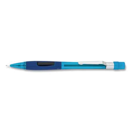 Pentel Quicker Clicker Mechanical Pencil, 0.5 mm, HB (#2.5), Black Lead, Transparent Blue Barrel (PD345TC)