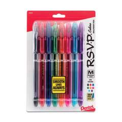 Pentel R.S.V.P. Ballpoint Pen, Stick, Medium 1 mm, Assorted Ink and Barrel Colors, 8/Pack (BK91CRBP8M)