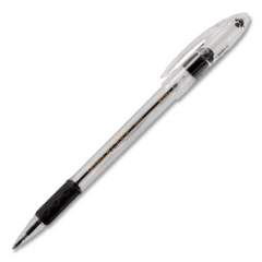 Pentel R.S.V.P. Ballpoint Pen, Stick, Medium 1 mm, Black Ink, Clear/Black Barrel, Dozen (BK91A)