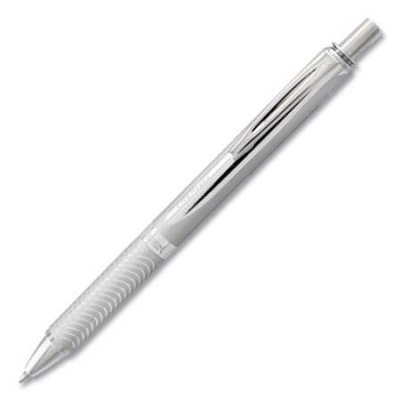Pentel EnerGel Alloy RT Gel Pen, Retractable, Medium 0.7 mm, Black Ink, Chrome Barrel (BL407A)