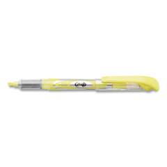 Pentel 24/7 Highlighters, Bright Yellow Ink, Chisel Tip, Bright Yellow/Silver/Clear Barrel, Dozen (SL12G)