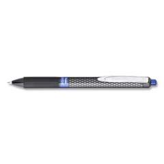 Pentel Oh! Gel Pen, Retractable, Medium 0.7 mm, Blue Ink, Black Barrel, Dozen (K497C)