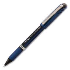 Pentel EnerGel NV Gel Pen, Stick, Fine 0.5 mm Needle Tip, Black Ink, Gray Barrel, Dozen (BLN25A)