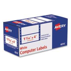Avery Dot Matrix Printer Mailing Labels, Pin-Fed Printers, 1.44 x 4, White, 5,000/Box (4014)