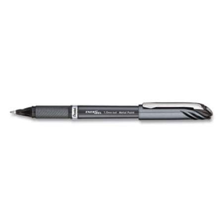 Pentel EnerGel NV Gel Pen, Stick, Bold 1 mm, Black Ink, Black Barrel, Dozen (BL30A)