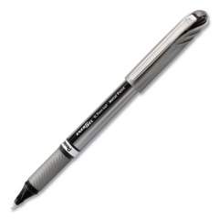 Pentel EnerGel NV Gel Pen, Stick, Medium 0.7 mm, Black Ink, Gray Barrel, Dozen (BL27A)