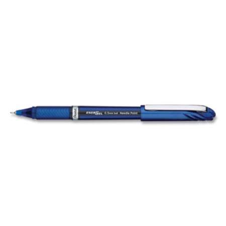 Pentel EnerGel NV Gel Pen, Stick, Fine 0.5 mm Needle Tip, Blue Ink, Blue Barrel, Dozen (BLN25C)