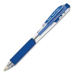 Pentel WOW! Gel Pen, Retractable, Medium 0.7 mm, Blue Ink, Clear/Blue Barrel, Dozen (K437C)