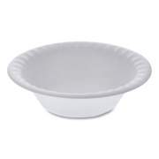 Pactiv Evergreen Unlaminated Foam Dinnerware, Bowl, 12 oz, 6" dia, White, 1,000/Carton (YTH100120000)