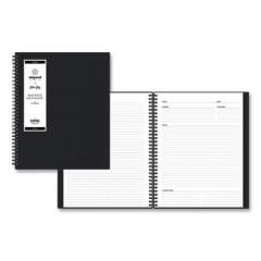 Blue Sky Aligned Business Notebook, 1 Subject, Meeting Notes Format, Narrow Rule, Black Cover, 11 x 8.5, 78 Sheets (121454)