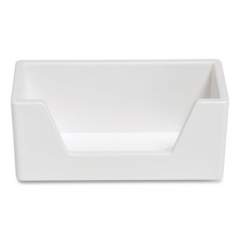 TRU RED Business Card Holder, Holds 80 Cards, 3.97 x 1.73 x 1.77, Plastic, White (24380411)