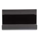 TRU RED Two Compartment Business Card Holder, Holds 50 Cards, 3.8 x 2.59 x 2.04, Plastic, Black (24380806)