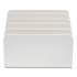 TRU RED Plastic Incline Mail Sorter, 5 Sections, #6 1/4 to #16 Envelopes, 6.26 x 9.49 x 6.5, White (24380798)