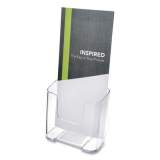 deflecto DocuHolder for Countertop/Wall-Mount, Leaflet Size, 4.37w x 3.25d x 3.87h, Clear (75001)
