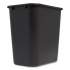 Coastwide Professional Open Top Indoor Trash Can, Plastic, 3.5 gal, Black (540500)