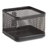 TRU RED Small Stackable Wire Mesh Accessory Holder, 3.46 x 3.46 x 2.75, Black (24402446)