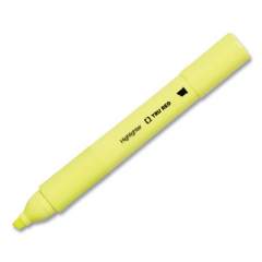 TRU RED Pen Style Chisel Tip Highlighter, Yellow Ink, Chisel Tip, Yellow Barrel, Dozen (24376658)