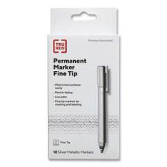 TRU RED Permanent Marker, Pen-Style, Extra-Fine Needle Tip, Black, 36/Pack (24376653)