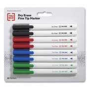 TRU RED Dry Erase Marker, Pen-Style, Fine Bullet Tip, Four Assorted Colors, 8/Pack (24376597)