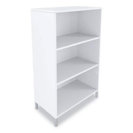 Union & Scale Essentials Laminate Bookcase, Three-Shelf, 28 x 15 x 45.6, White (24398963)