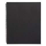 TRU RED Wirebound Soft-Cover Notebook, 1 Subject, Narrow Rule, Black Cover, 11 x 8.5, 80 Sheets (24377310)