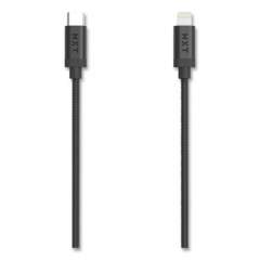 NXT Technologies Braided Lightning Cable to USB-C Cable, 6 ft, Black (24411019)