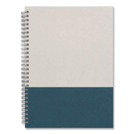 TRU RED Wirebound Hardcover Notebook, 1 Subject, Narrow Rule, Gray/Teal Cover, 9.5 x 6.5, 80 Sheets (24383525)