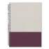 TRU RED Wirebound Hardcover Notebook, 1 Subject, Narrow Rule, Gray/Purple Cover, 9.5 x 6.5, 80 Sheets (24383522)