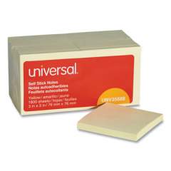 Universal Self-Stick Note Pads, 3 x 3, Yellow, 100-Sheet, 18/Pack (35688)