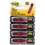 Post-it Flags Arrow Message 1/2" Page Flags in Dispenser, "Sign Here", Red, 80/Pack (684RDSH)