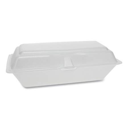 Pactiv Evergreen Foam Hinged Lid Containers, Single Tab Lock Hoagie, 9.75 x 5 x 3.25, White, 560/Carton (0TH10099Y000)