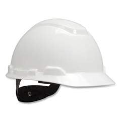 3M H-700 Series Hard Hat with Four Point Ratchet Suspension, UVicator Sensor, White (239695)
