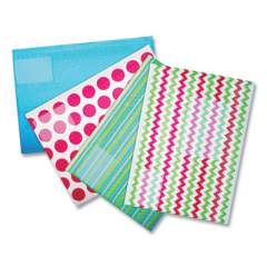 Scotch Decorative Plastic Bubble Mailer, #5, Bubble Lining, Self-Adhesive Closure, 10.5 x 15.25, Varying Multicolor Pattern (8915DS)