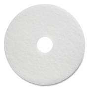 Coastwide Professional Polishing Floor Pads, 17" Diameter, White, 5/Carton (663606)