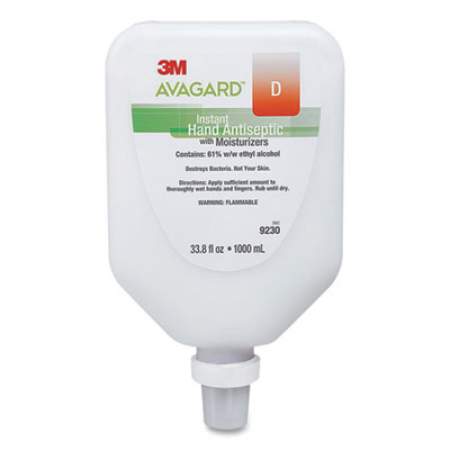3M Avagard D Antiseptic with Moisturizers Instant Gel Hand Sanitizer, 1000 mL, Wall Mount Bottle (1686169)